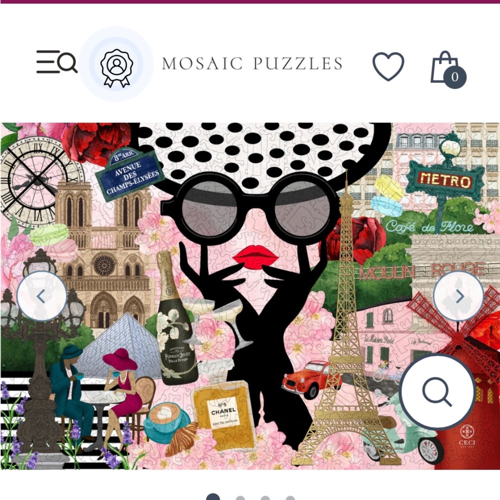 Mosaic Puzzles Parisian Art Puzzle